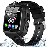 DDIOYIUR Kinder Smartwatch 4G GPS, Kinder Intelligente Uhr mit WiFi,SMS,Anruf, Sprach&Video Chat, Bluetooth,Wecker,Lehrplan, S