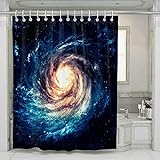 Duschvorhang Anti-Schimmel und Wasserabweisend Polyester Shower Curtain mit Duschvorhangringen Anti-Bakteriell waschbar Landschaft Duschvorhänge 245 x 183 cm