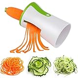 Handheld Spiralizer Gemüseschneider, Spiral Slicer Komplettes Bundle Spiraliser Gemüseschneider Schäler Zucchini Zoodle Pasta Spaghetti Maker Für Kohlenhydratarme / Paläo- / Glutenfreie Mahlzeiten