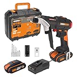 WORX WX177 NITRO Akku-Bohrschrauber Switchdriver 2.0 20V – starker bürstenloser Motor bis 50Nm Drehmoment – schneller Wechsel zwischen 2 Bits – präzise Drehmomentsteuerung – inkl. Akkus & Ladeg