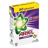Ariel Color Waschmittel Pulver, Waschpulver mit Farbschutz, Vollwaschmittel, 80 Waschladungen, Strahlend Rein bei niedrigeren Temperaturen und Anti-Rückstands-Technologie (5.2 kg)