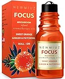 Stay Focus Roll On Essential Oil Concentration Memory Attention Study Essentials Functional Aromatherapy Roller Orange Ginger Patchouli All Natural Self Care Gifts Women Perfect Stocking Stuffers
