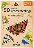 moses. Expedition Natur - 50 heimische Schmetterlinge| Bestimmungskarten im Set | Mit spannenden Quizfragen