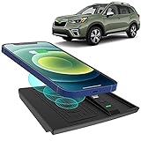 Braveking1 2021 Upgrade Kabelloses Ladegerät Auto Kompatibel mit Subaru Forester 2019 2020 2021 Base Premium Sport Limited Touring Center Console-Zubehörfeld, 10W Schnell-Ladegerät für iPhone Samsung