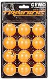 GEWO Unisex – Erwachsene 3-Stern Tischtennisball im handlichen 12er Pack, Orange, 40 mm