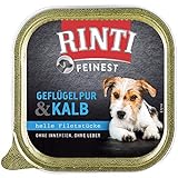 Rinti Feinest Geflügel Pur & Kalb | 11x 150g Hundefutter nass