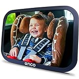 Onco 360° Baby Autospiegel - 2023 Vergleichssieger, 100% Bruchsicherer Rücksitzspiegel für Baby, Anpassbarer Autospiegel für Baby Rücksitz, Baby Erstausstattung & Auto Zubehör für alle Kopfstützen