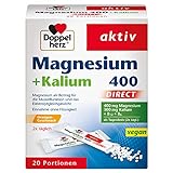 Doppelherz Magnesium 400 + Kalium DIRECT – für die normale Muskelfunktion und Nervensystem – 20 Sachets