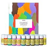 Nazca Colors Permanente und waschbare Stofffarbe - 24 Farbtöne je 30ml – Set Acryl Textilfarben ideal zum Bemalen von Kleidung, Schuhen, Taschen, Leder und anderen Stoffen – hochgradig deckende Farb