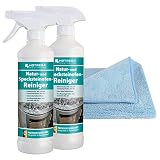 HOTREGA Natur und Specksteinofen Reiniger 2x 500 ml inkl. Microfasertuch Micro Top - Ofenreiniger, Spezialreiniger, Specksteinreinig