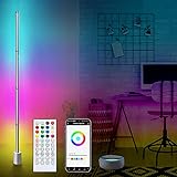 LED Stehlampe Dimmbar, JESALETON dimmbare LED bunte tragbare Eckleuchte für Wohnzimmer, RGB-Fernbedienungsverfärbung, funktioniert mit Alexa / Google Assistant