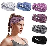 Elastische Sport Stirnband Dünn Damen Frauen Schweißband Sommer Stirnbänder Anti Rutsch Lauf Haarband Kopfband für Yoga, Jogging, Fitness