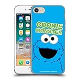 Head Case Designs Offizielle Sesame Street Cookie Monster Darsteller Soft Gel Handyhülle Hülle kompatibel mit Apple iPhone 7 / iPhone 8 / iPhone SE 2020