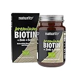 PREMIUM BIOTIN + Zink + Selen, hochdosiertes Biotin plus Zink und Selen, für Haut, Haare und Nägel, zur Unterstützung des Immunsystems (60 Tabletten)