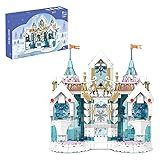 Dream Crystal Castle Snow Palace Bricks Modell-Set, Architektur Kleine Partikel Bau Sammlung Bauspielzeug, DIY Kit für Kinder/Erwachsene