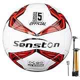 Senston Fußball Ball Training Ball Freizeitbälle Wasserdicht Sport Fußbälle, Größe 4