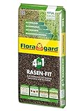 Floragard 4 in 1 Rasen-Fit 20 L für 10 m² • Rasenerde • Rasensubstrat zur Neuanlage • zur Ausbesserung und Pflege des Rasens • zum Topdressing nach dem Vertikutieren