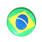 Harilla 3 cm Durchmesser Knopf Abzeichen 32 Team Flagge Anstecknadel Hut Taschen Abzeichen Fußball Fan - Mehrfarbig - Brasilien
