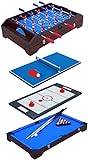 ADAPEY Fußball Tischfußball Tischfußball-Mini-Spieltisch, Doppel-Lernspielzeug for Kinder, Fußballtisch, Tischtennis, Tischtennis, Eishockey-Arcade-Tischspiele