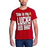 Star Trek Herren T-Shirt My Lucky Red Shirt Baumwolle rot - M