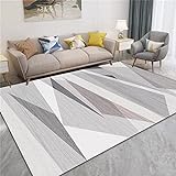 RUGMRZ Vorzimmer Möbel Schmutzabweisend Moderne Design grau dreieckige geometrische Muster küchen Teppich rutsch fest Schlafzimmermöbel 120X240cm