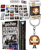 Find Harry Hermione Potions Potter Pocket Pop! Pack Figure Vinyl Bundled with Backpack Hanger Keychain + Wizard Characters Card Family Game + Magical Artifacts Activity Book 3 Items