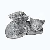 Xakay Katzenengel Gedenkgrab für Haustiere, Kunstharz, schlafende Katze, Gedenkstatue an geliebtes Haustier, Markierungs-Statue, für Zuhause, Garten, Hof (13 x 7,6 x 8,9 cm)