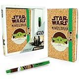 Star Wars Mandalorian Baby Yoda (Das Kind) Notizbuch und Stift Set – Premium Schreibwaren Geschenke für Mädchen, Jungen und Erwachsene