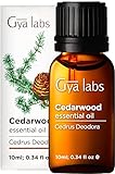 Gya Labs Ätherisches Zedernholzöl für das Haarwachstum (10ml) – Reines, therapeutisches Öl – Um Bedrohungen fernzuhalten & Hautreizungen zu lindern – Verwenden Sie es im Diffusor oder auf Haut & Haar