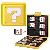 Spielkarten-Hülle für Nintendo Switch, tragbare und dünne Hartschalen-Box, schützende stoßfeste Kartuschenhalter, Aufbewahrungsboxen mit 12 Kartenfächern für Switch Lite NS NX (?- Mark)