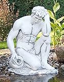 Defi Deko- und Figurenhandel Adam mit Amphore (S402) Akt Mann Wasserspiel Gartenfigur Skulptur Statue Steinguss 85cm
