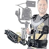 DF DIGITALFOTO Thanos Pro C3II Videokamera Gimbal Stützweste Stabilisator System mit Winkeleinstelladapter, Traglast 5-12,5 kg, kompatibel mit jedem eingriffigen Gimbals wie ZHIYUN Crane 3S Gimbal