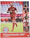 FC Bayern München Posterkalender 2022 - Bundesliga - Wandkalender mit Monatskalendarium und Jahresübersicht - 34 x 44 cm