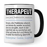 Tasse Therapeut lustig, Therapeuten Geschenk Beruf, Spruch Kaffeebecher Therapeut Geschenkidee, Beruf Therapie Kaffee-Tasse Teetasse Becher