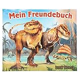 Depesche 11547 Dino World - Freundebuch, Freundschaftsbuch mit 108 Seiten zum Ausfüllen, Ankreuzen und Entdecken der Freunde, ca. 21 x 17,5 x 1,5 cm
