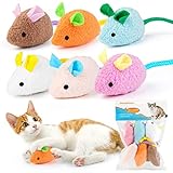 Dorakitten Katzenminzen Spielzeug,6pcs Katzen kauspielzeug,interaktiv katzenspielzeug fur Katze und Kätzchen,Nettes Bionic Plüsch Maus Kitten Spielzeug Set mit Katzenminze