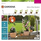 Gardena Start Set Pflanztöpfe S: Das praktische Micro-Drip-System Starterset für 5 Topfpflanzen, wasserparende automatische Bewässerung (13000-20)