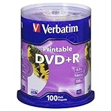 Verbatim 96575 Inkjet bedruckbar 100 Disc Spindel 16 x DVD + R weiß