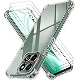 ivoler Klar Hülle für Honor 200 Smart/Honor X7C 4G (Nicht für Honor 200), 1 Handyhülle mit 2 Stück Panzer Schutz Glas, Transparent Stoßfest Schutzhülle Dünne Weiche TPU Silikon Durchsichtige C