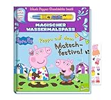 Buchspielbox Peppa Pig - Peppa auf dem Matschfestival - Magischer Wassermalspaß, Malbuch für Kinder ab 3 Jahren + Peppa Wutz - Sticker