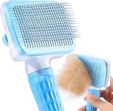 ACE2ACE Haustier Hundebürste Katzenbürste, Haustier Bürsten, Hundebürste Katzenbürste für Langhaar und Kurzhaar, Sauberes Haustierhaar von der Bürste mit Einem Knopf, B