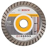 Bosch Professional Diamanttrennscheibe Standard for Universal Turbo (Stein, 125 x 22,23 x 2 x 10 mm, Zubehör Winkelschleifer)