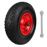 Schubkarrenrad Schubkarre Rad luftbereift Räder Ersatzrad Luftrad 136kg Stahlfelge rot 4.00-6 2PR
