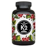 Vitamin K2 MK7 - 365 Kapseln. Hochdosiert mit 200µg (mcg) je Kapsel. Spitzenrohstoff K2VITAL® mit 99,7% All-Trans-MK7, Laborgeprüft, ohne Zusätze wie Magnesiumstearat. Vegan, in Deutschland produziert