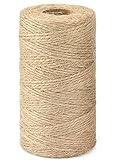G2PLUS 100M Braun Juteschnur, 1.5mm Jute Schnur für Garten, 2-Lagig Bastelschnur für Basteln, Jute Dekokordel für DIY Kunstgewerbe Gartenarb