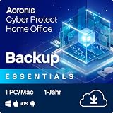 Acronis Cyber Protect Home Office 2023 | Essentials | 1 PC/Mac | 1 Jahr | Windows/Mac/Android/iOS | nur Backup | Aktivierungscode per E