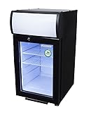 Gastro-Cool - Werbekühlschrank - mini - schwarz/weiß - super LED GCDC25