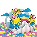 Lovepop® lizenzierte Minions Birthday 3D-Pop-Up-Karte – Grußkarte mit Einsteckfach und Umschlag, handgemachte Pop-Up-Geburtstagskarte Minions, 3D-Klappkarte für Kinder, Familie oder Freunde