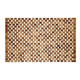 PANA eco Badematte Holz • Fußmatte 100% Akazienholz • Badvorleger Holz rutschfest • Holzmatte aus Echtholz • Größe: 50 x 80 cm