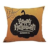 HEVÜY Kissenbezug Erntedank Halloween Raum Sofa Auto Dekorativer Baumwoll Leinen Wurf Kissen Abdeckungs Quadrat 18 x 18 Zoll